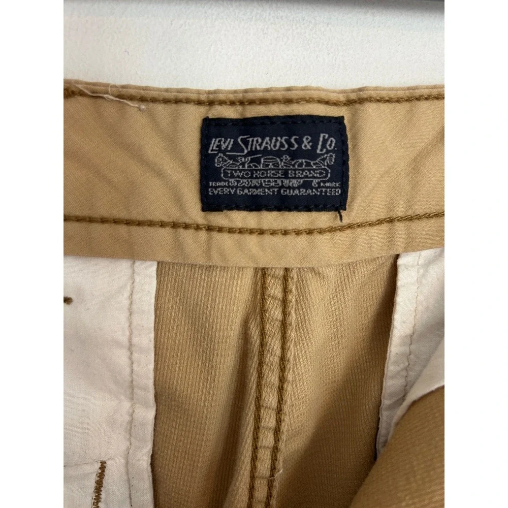Levi's Premium Mens Tan Ripstop Cargo Shorts Khaki Utility 13581-0011 Size 36